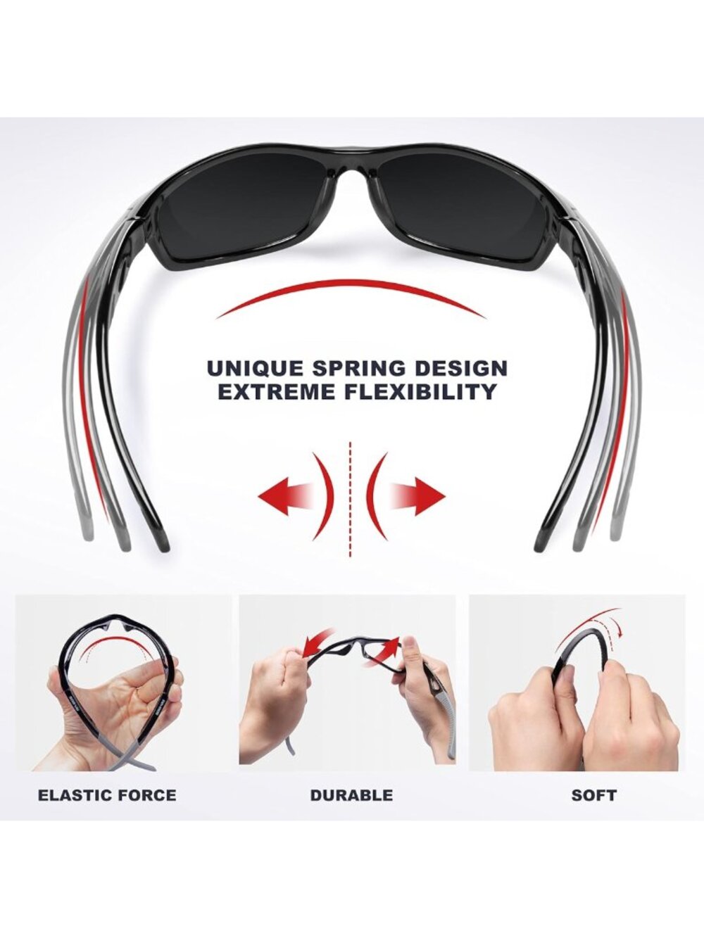 Polarized UV400 Sunglasses for Men & Women - Ideal for Fishing, Cycling - Picture 2 of 6